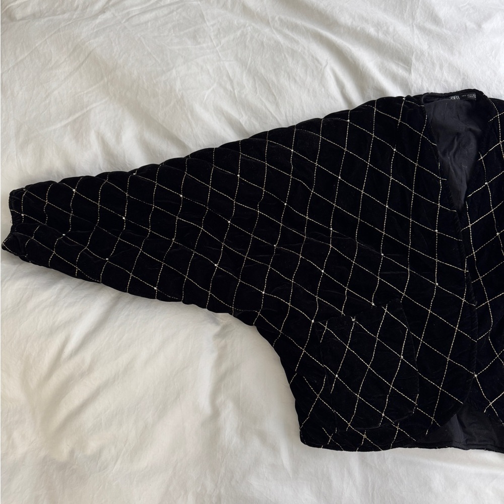 Zara Velvet Rhinestone Jacket - Picture 6 of 7